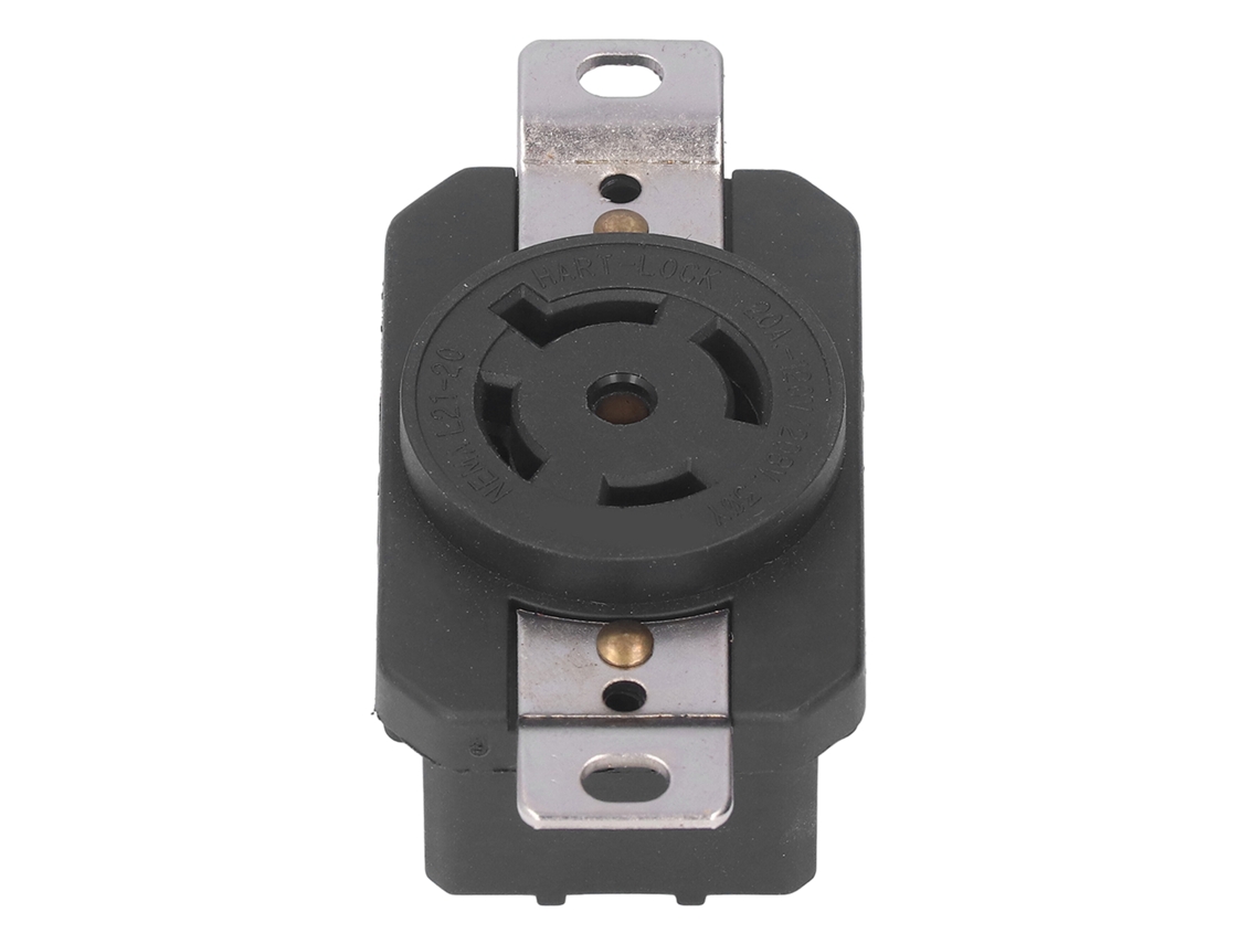 Laxiscreed Socket Industrial De 5 Furos, Us Standard, 20a, Para Instalação Embutida E Fecho