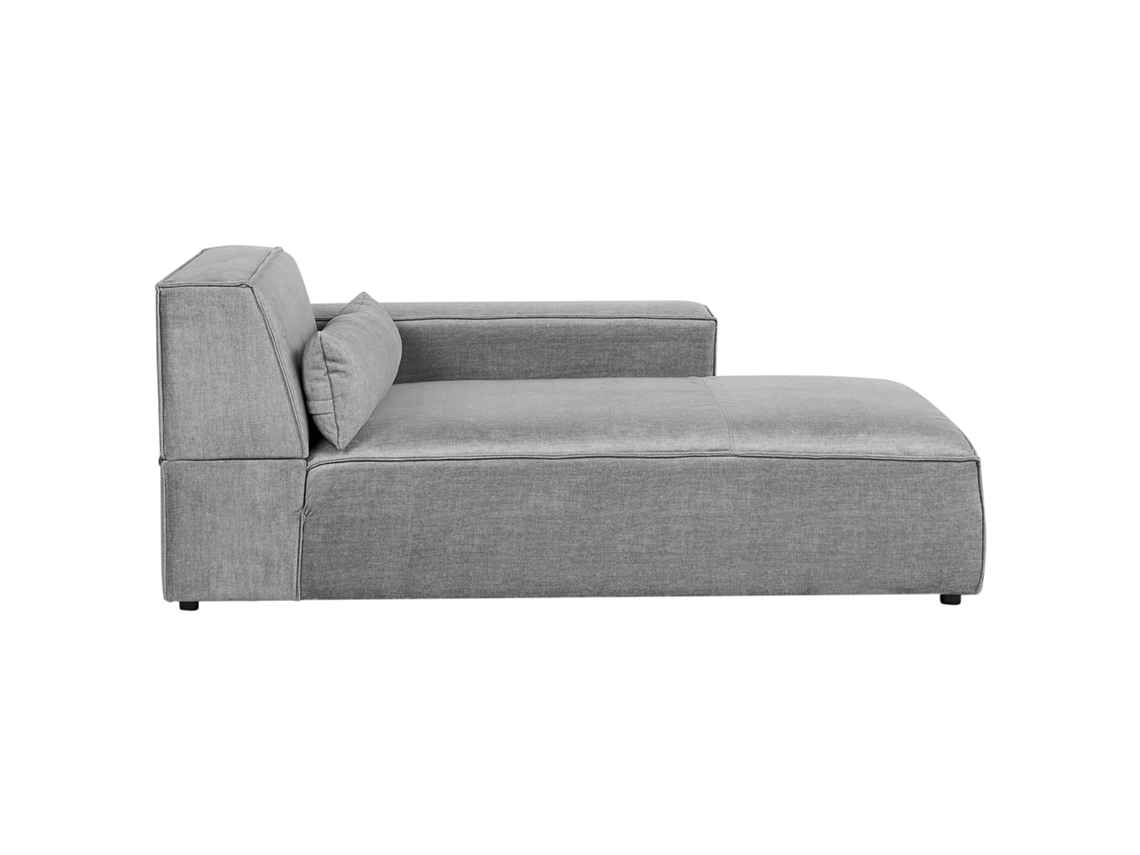 Chaise longue versão à esquerda BELIANI Hellnar de Poliéster Cinzento 102x176x70