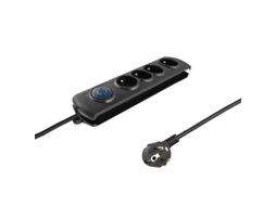 Régua de Tomadas QOLTEC para Tv, Computador, Eletrodomésticos, 4 Tomadas, 2,5 M, Função de Proteção.