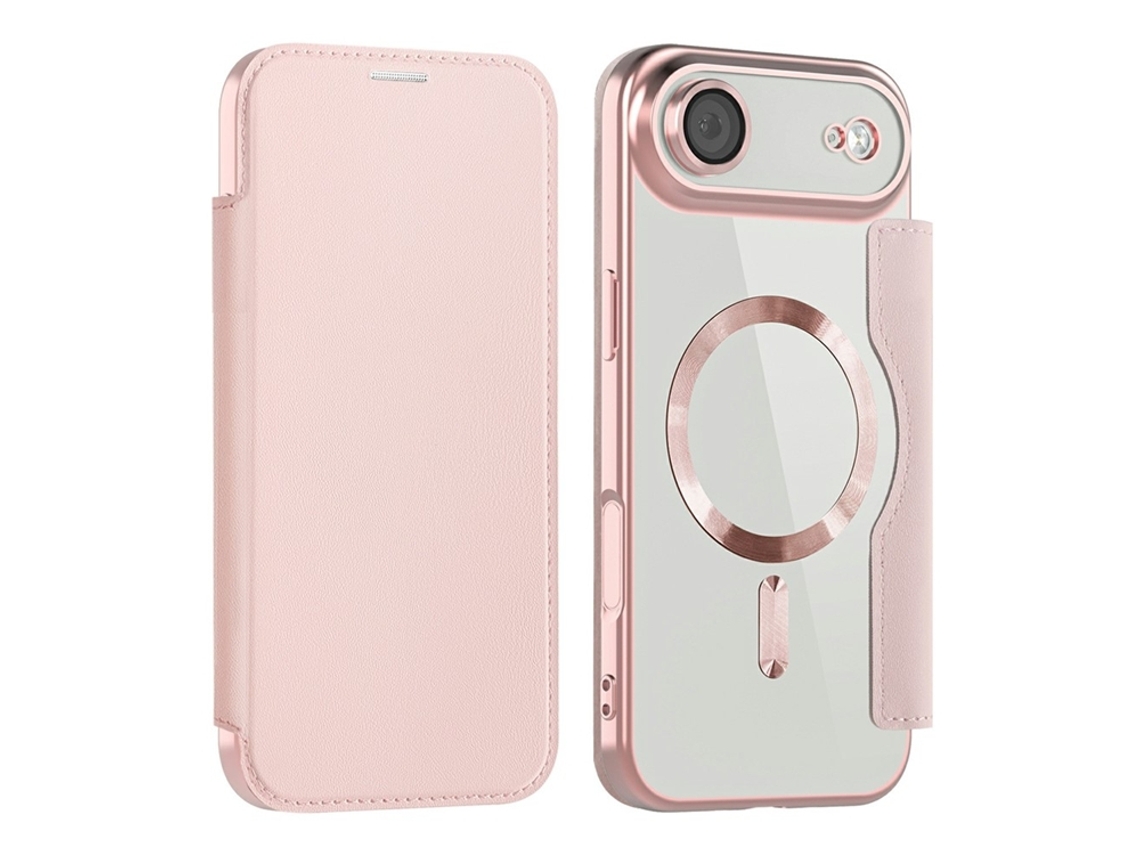Capa Carteira Amorus Para Iphone Air Com Proteção Magsafe Rfid - Rosa