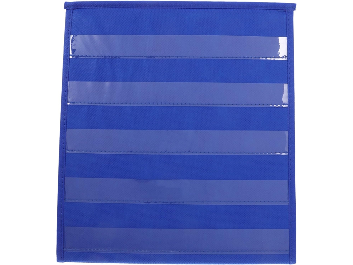 Suporte De Mesa Triangular Azul Wekamos Com Bolsos Para Cartões, De Dupla Face, Armazenamento Educacional