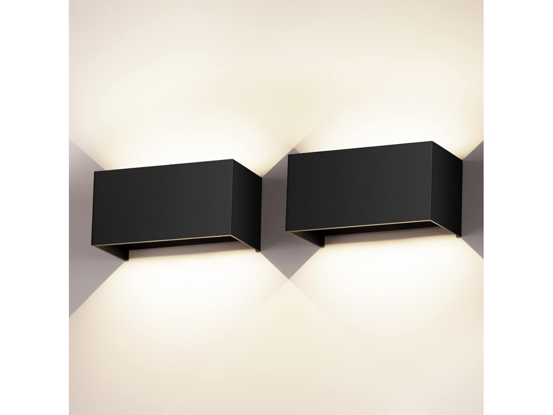 Conjunto 2 Apliques Led 24w 6000k Ip65 Com Feixe Ajustável