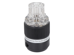 Conector de alimentação CA Monosaudio cobre puro banhado a ródio, 100-250V CHABERLU
