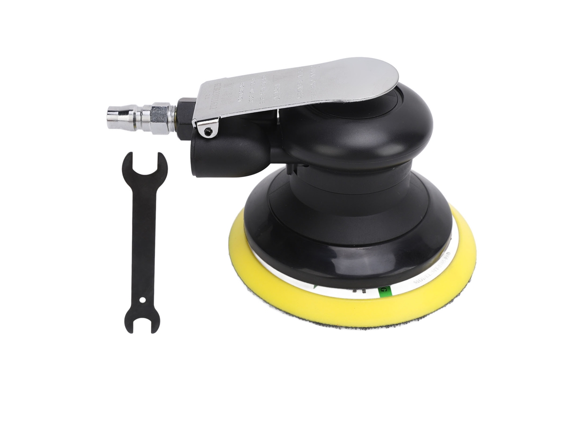 Lijadora Orbital Aleatória De Ar De 5 Polegadas De Aço De Liga Industrial Com Aspiração Pneumática De Palma
