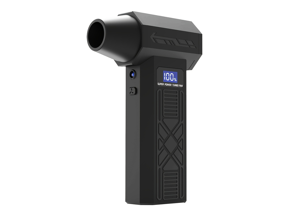 Soprador de Ar Comprimido Elétrico com Turbo Ventilador de 130.000 Rpm para Limpeza de Teclados e Carros, Preto, Modelo P80 BRILVIBERA