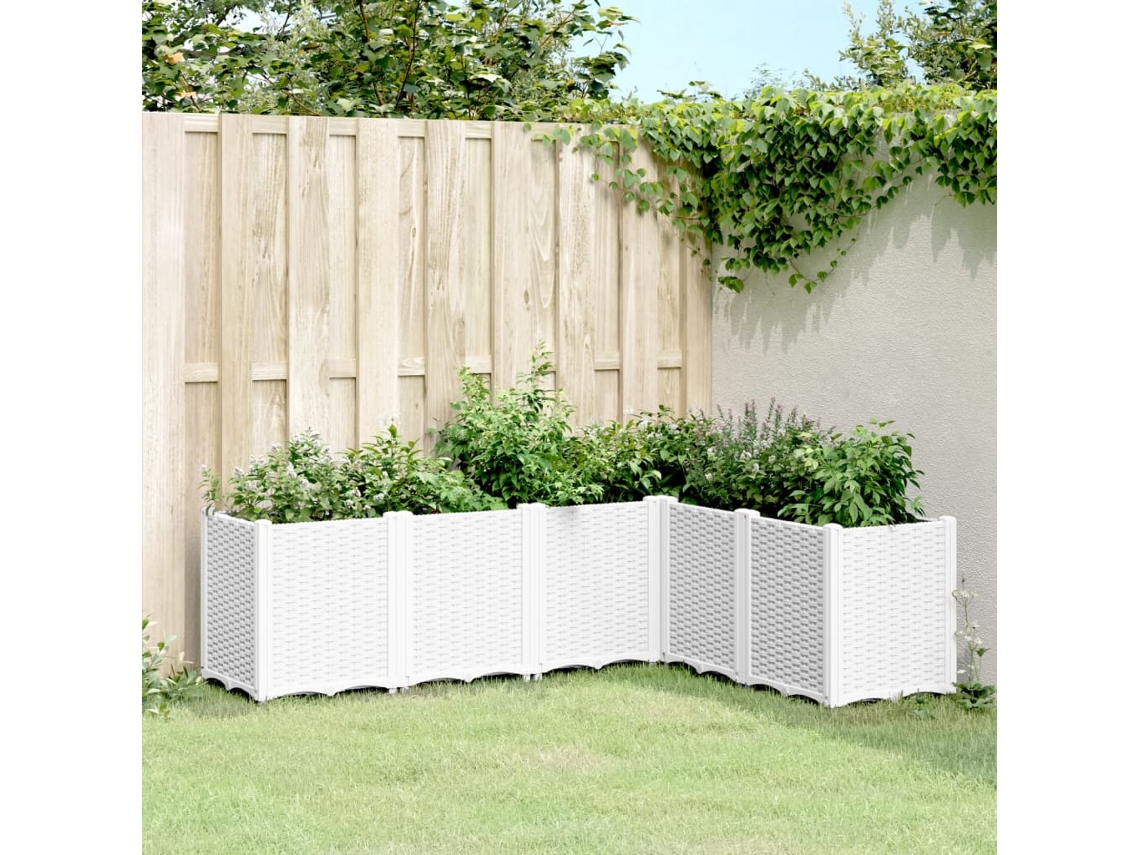 Vidaxl Vaso/floreira 160x120x53 Cm Pp Branco