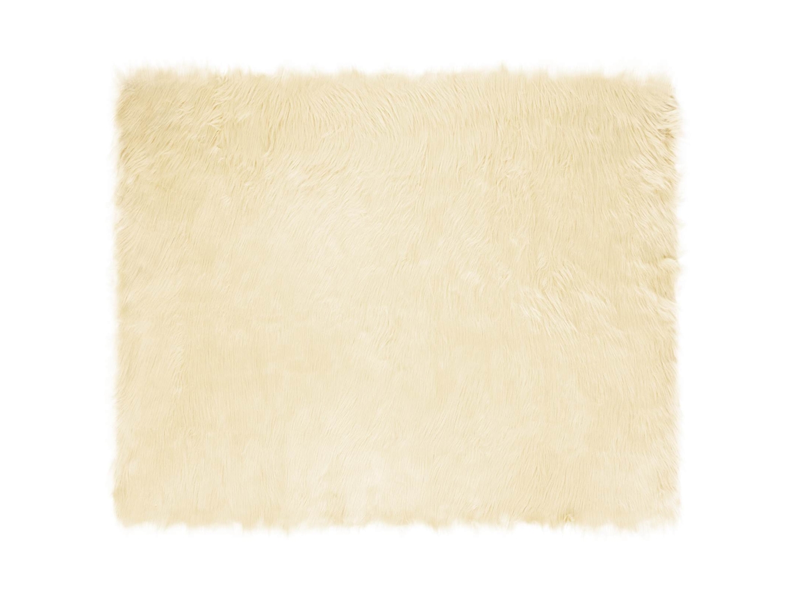 Vidaxl Tapete De De Ovelha Sintética Tafalla Creme 200 X 280 Cm