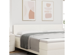Cabeceira Design Simples Creme 200 Cm Tecido De Veludo Cotele Lovely Home
