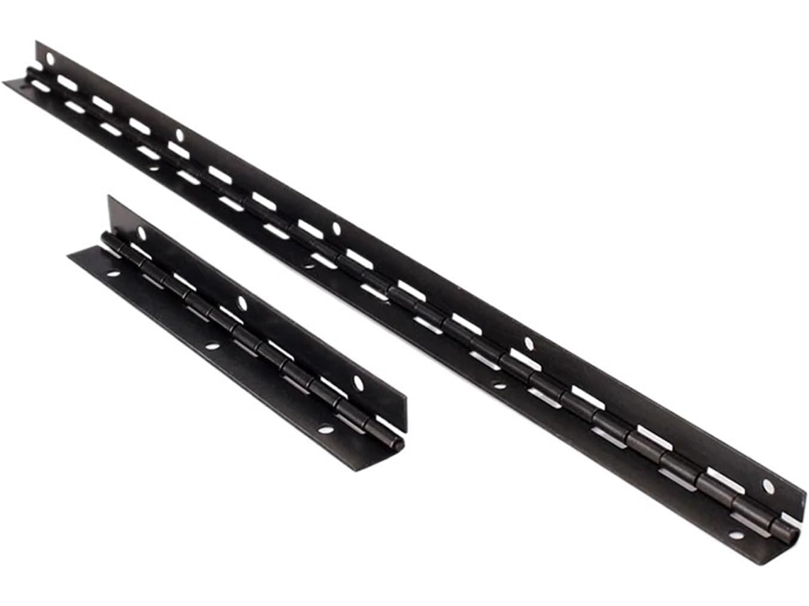Dobradiça Contínua Para Piano, Dobradiça De Piano Em Ferro Preto, 270 Graus, 1mm De Espessura, 153mm E 380mm, 4 Peças