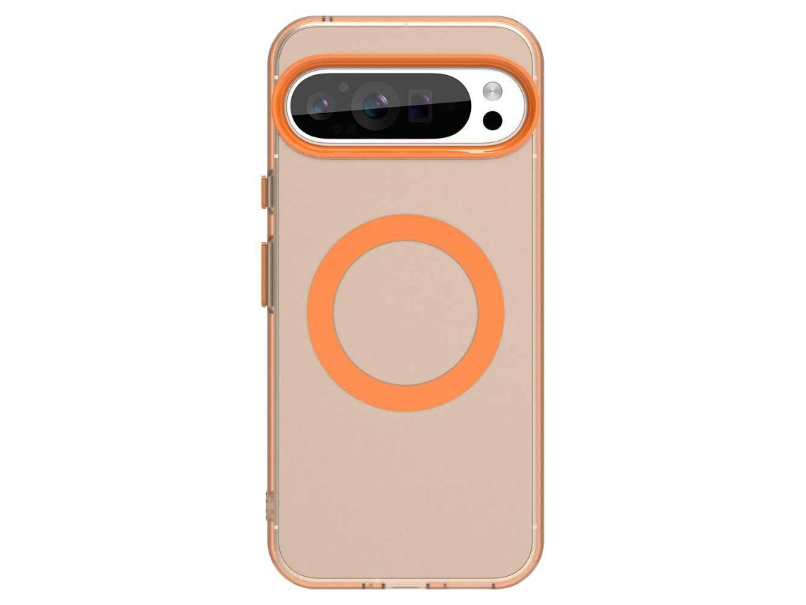Adequado Para Capas De Celular Google Com Airbag Anti-queda.fecho Magnético Laranja série Skin-feel Shield - Google Pixel 10