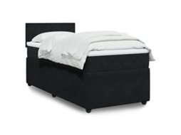 Vidaxl Cama Com Molas/colchão 80x200 Cm Veludo Preto