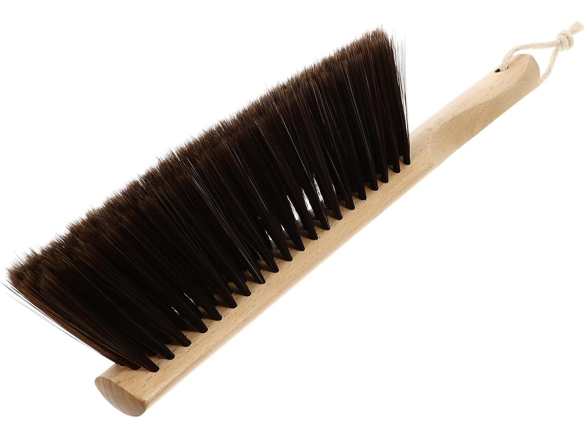Escova De Limpeza De Cama Com Cabo De Madeira, Cerdas Flexíveis E Finas, Para Uso Interno.
