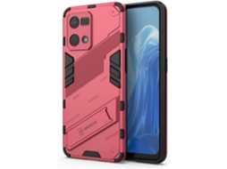 Estojo Protetor Militar para Oppo Oppo F21 Pro 4G/7 4G HONGWE. Magnética Rosa