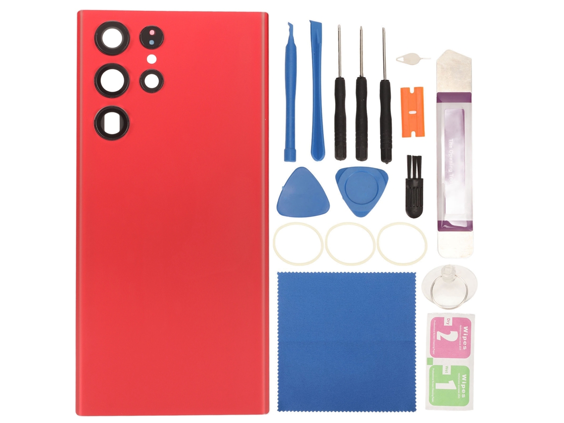 Vidro Traseiro LAXISCREED Samsung S22 Ultra S908 Vermelho