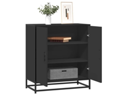 Aparador 68x35x76 cm Derivados madera/metal Negro