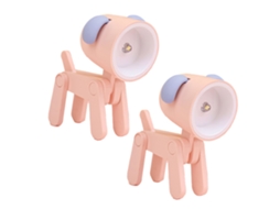 2 Pcs Lâmpada Led Mini para Secretária Suporte de Telefone em Forma de Cão Luz Noite Ajustável RNEMITERY