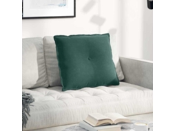 Vidaxl Travesseiro Para Costas Verde Escuro 60 X 50 Cm