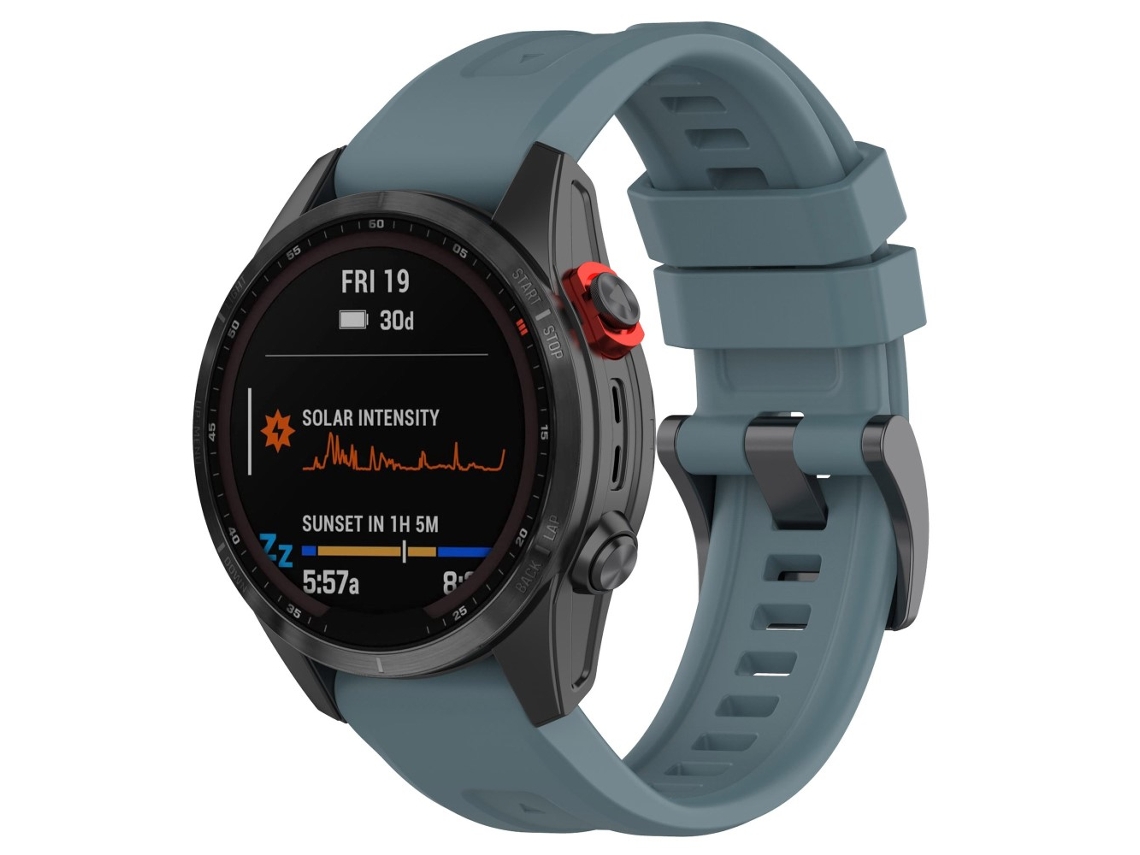 Bracelete Silicone Liberação Rápida 26Mm para Garmin Fenix 7X/7X Solar/6X/6X Pro/Tactix 7 Verde Meia-Noite