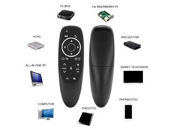 Controle Remoto Inteligente com Voz Mouse Sem Fio 2.4g Giroscópio Ir para G10s Pro
