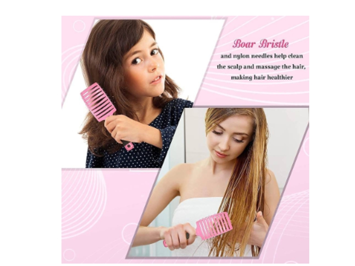 Escova para O Cabelo YIZHOOD Epc016 Rosa