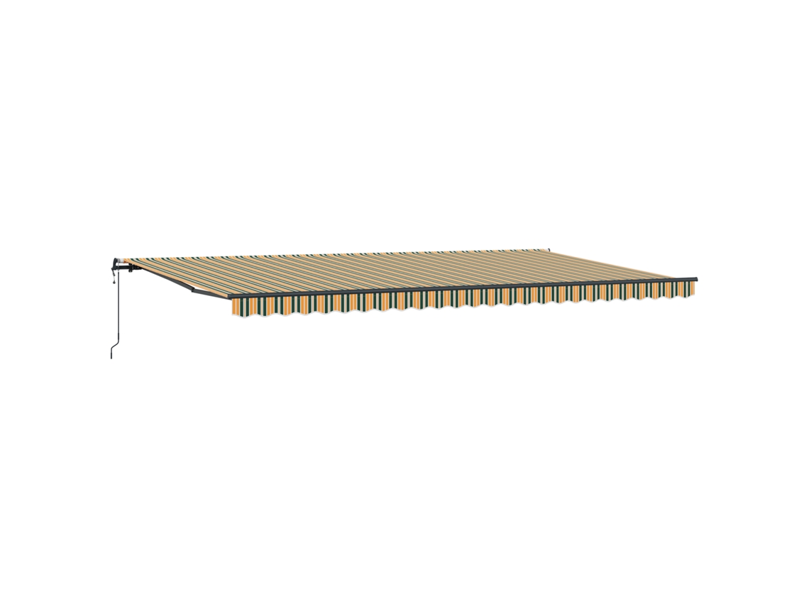 Conjunto 1 Toldo Retrátil Vidaxl Verde Tecido (600 × 300 Cm)