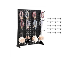 Expositor De Mesa Com Painel Perfurado E 15 Ganchos Para Organização De Produtos Tekmaquinas