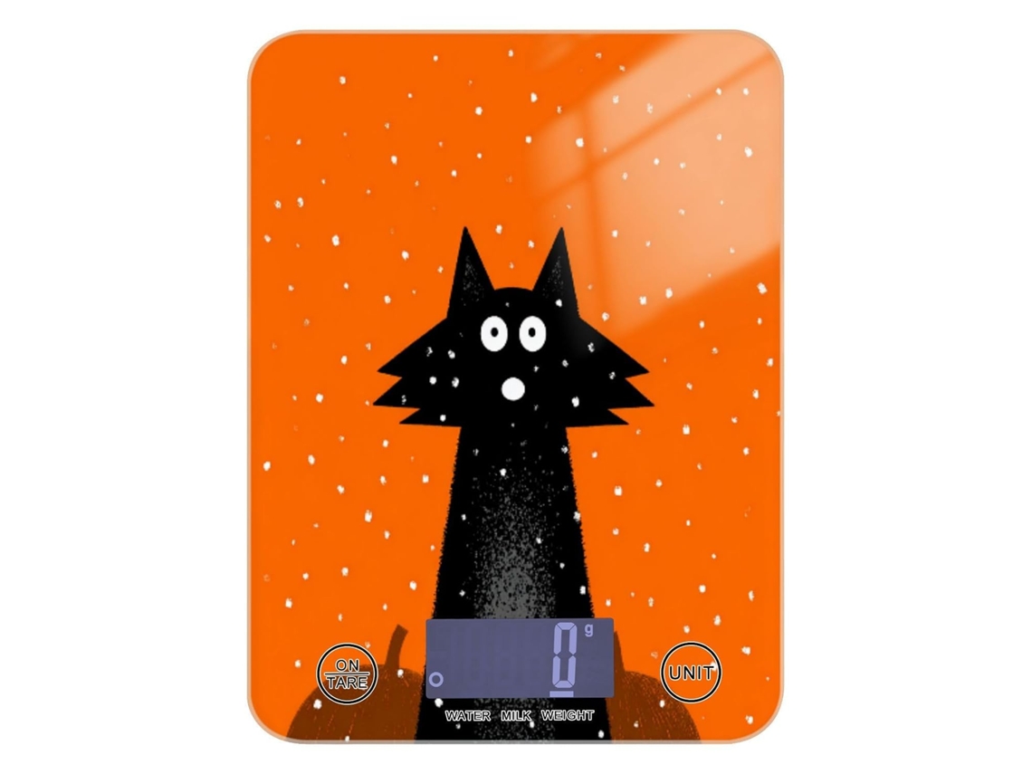 Balança De Alimentos Divertida Com Lobo Na Neve Laranja Ideal Perda Peso, 5kg 5g 11lbs 11oz, Pacote Com 4-unidades