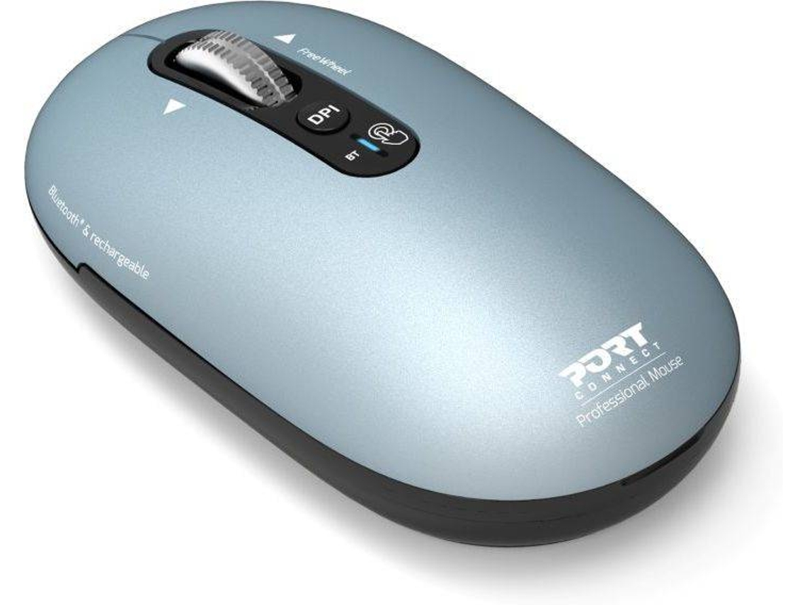 Rato Wireless PORT DESIGNS Pure Mac (3200 DPI - Azul)