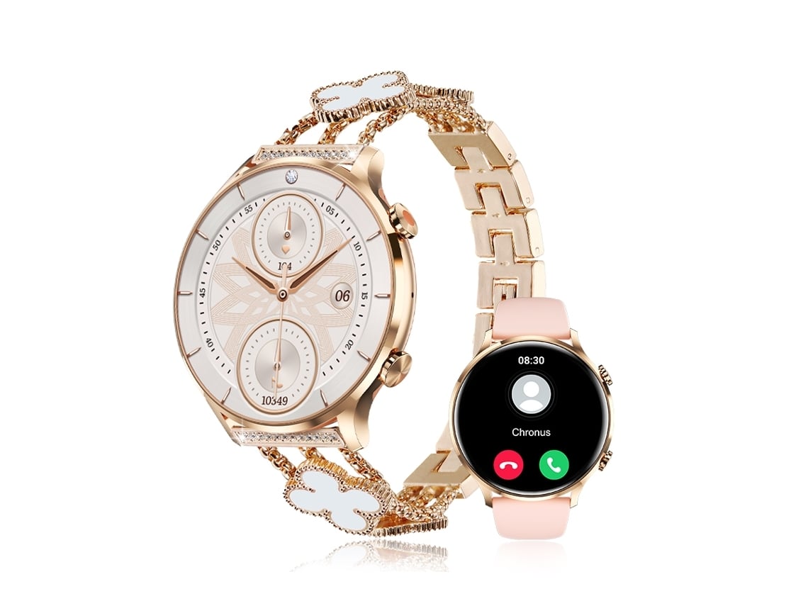 Smartwatch YEMAESRE Qs40 1 39 Polegadas Tft Feminino com Rastreamento de Saúde Função de Chamada Bluetooth Ouro Feminino