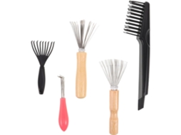 Kit De Limpeza Escovas Cabelo Veemoon Com 5 Peças Para Mulheres E Família, Ferramenta Compacta E Portátil Para Casa
