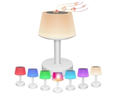 Abajur Bluetooth Smart Yizhood 7 Cores Alto Falante Rgb Branca