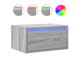 Mesa de Cabeceira de Parede com Luzes Led Cinzento Sonoma MAISON EXCLUSIVE