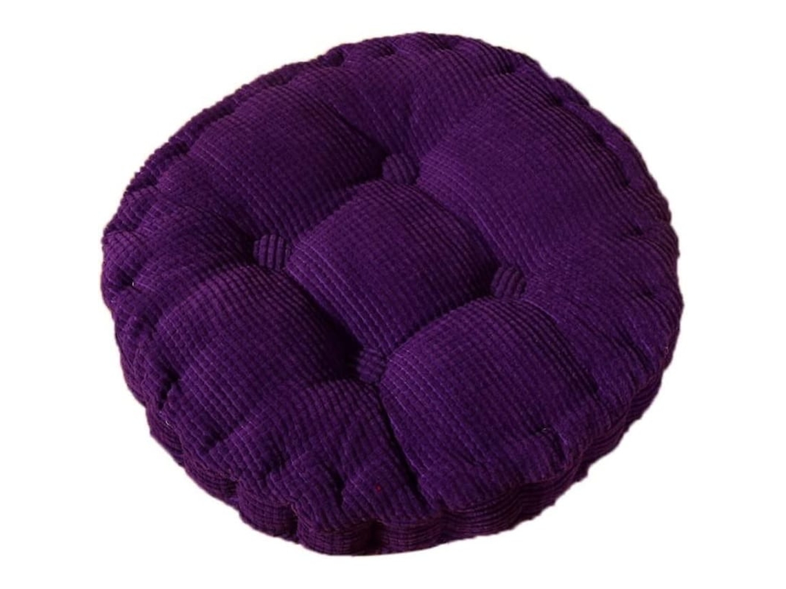Travesseiro Redondo Confortável Para Casa Cozinha Jardim Escritório 40x40cm Roxo