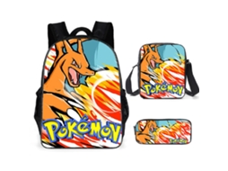 Conjunto Escolar Infantil De Três Peças Com Estampa De Fadas: Mochila + Mochila De Ombro + Estojo, Modelo A