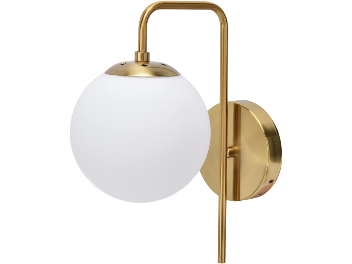 Luminária De Parede E27, Estilo Nórdico, Em Vidro, Com Led, Para Quarto, Cabeceira, Corredor Ou Vara Gokoco