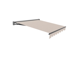 Wasabi - Toldo Exterior Enrolável 4x2,5 Areia Poliéster – Estrutura Semicofre Alumínio Antracite Plus - Tela De Proteção Solar – Inclinação Regulável