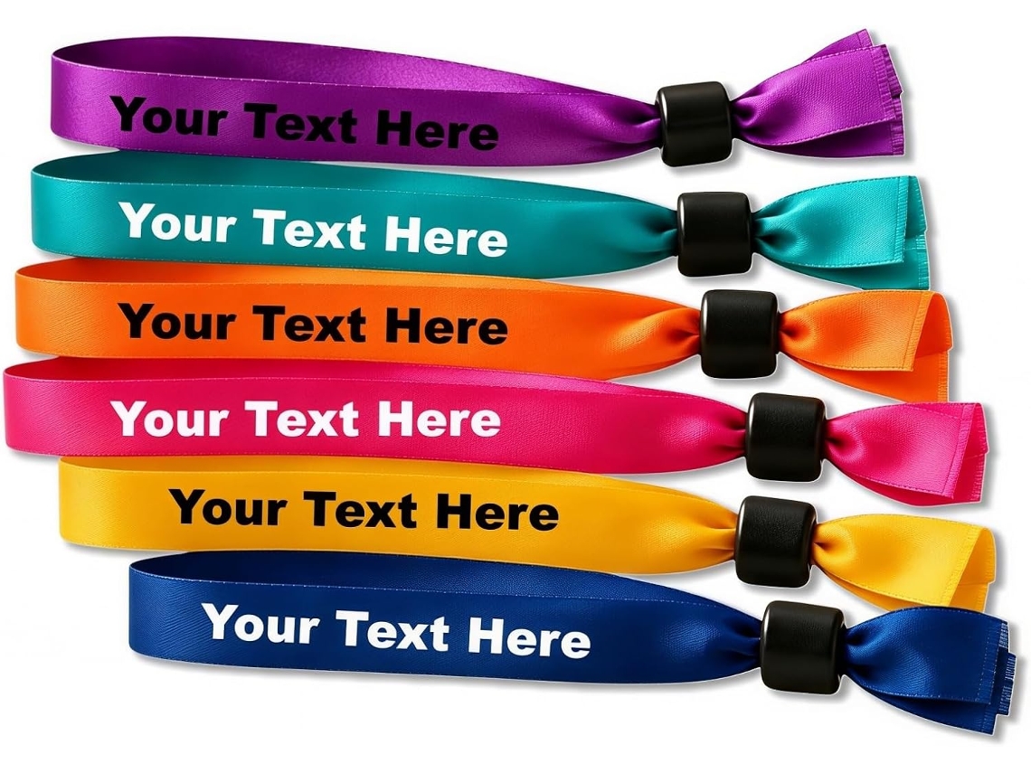 Pulseiras Personalizadas Para Festivais, Pulseiras De Tecido Estampadas Para Festas