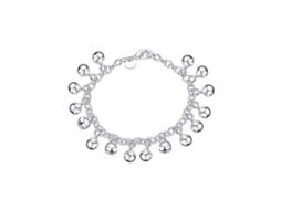 Pulseira de Corrente com Charm de Sino Prateado | S/MARCA