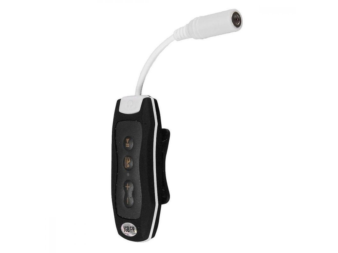 2026 reprodutor Mp3 Submersível 8gb Rádio Fm Fones de Ouvido Impermeáveis Ipx8 10m para Natação Surf Preto