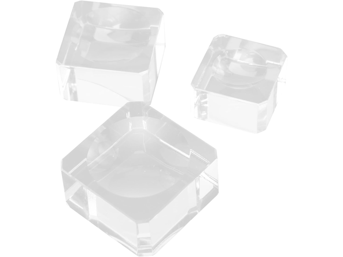 Base De Cristal Delicada E Decorativa 3 Peças Para Bolas Acessório Durável Sala Estar Quarto Elegantes