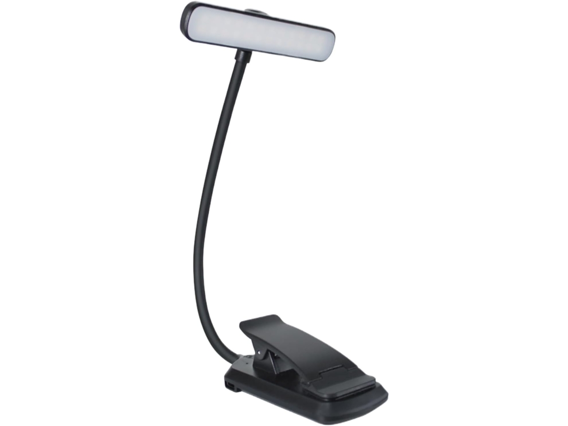 Luminária De Leitura Led Recarregável Via Usb Para Cama, Com Intensidade De Luz Ajustável E Haste Flexível, Leve E