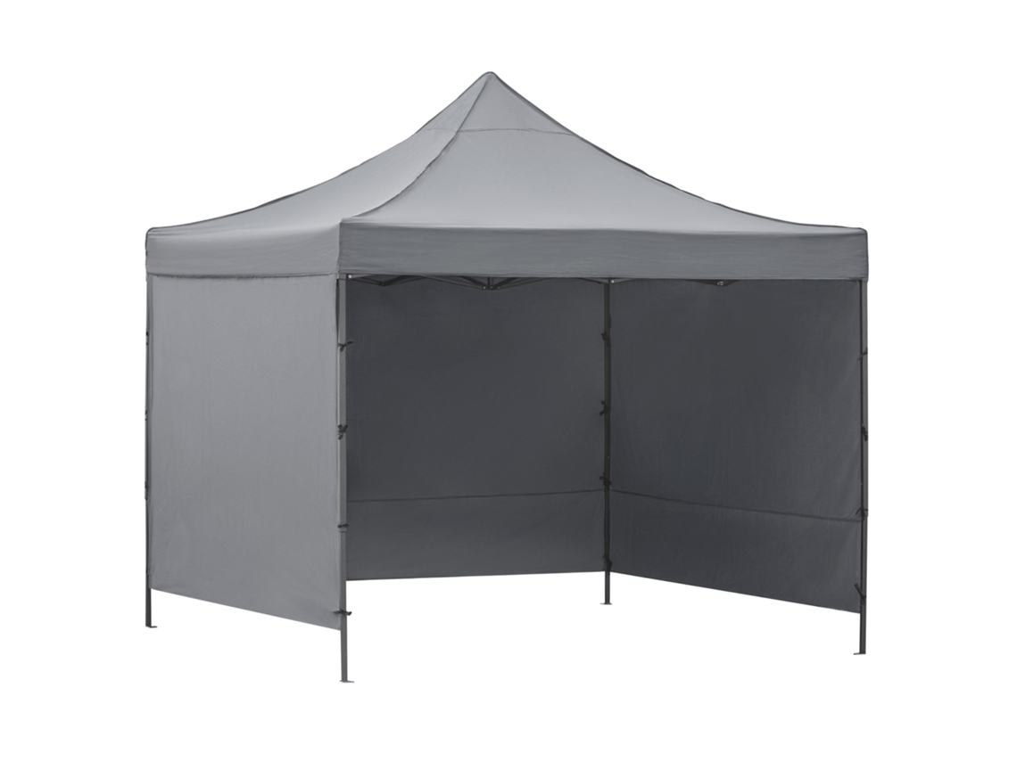 Pavilhão De Jardim 3x3 M Tenda Comercial Expressa Para Eventos, Mercado, Catering, Cinza