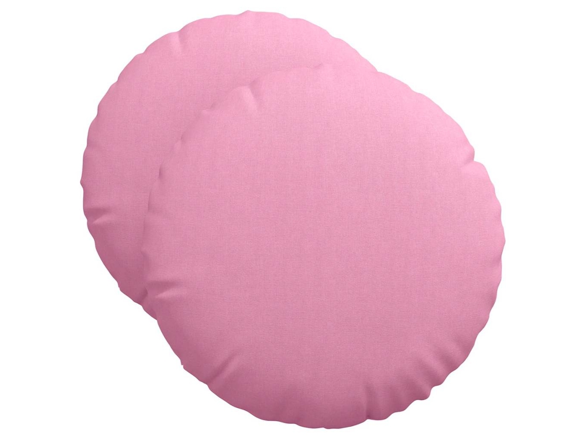 Almofadas de Assento 2 Pcs Rosa Ø50 X 19 Cm Tecido HARLANV1