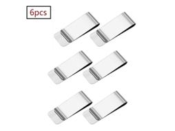 MEOIRUERY Prendedor De Dinheiro De Aço Inoxidável Com Visual Elegante E Luxuoso, Carteira Fina Para Homens, Pacote Com 6 Porta Cartões De Crédito Superfino, Des