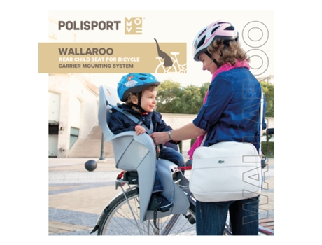 Cadeira Bicicleta Fixação Porta-Bagagem Traseira Walaroo Cinza Escuro/Laranja