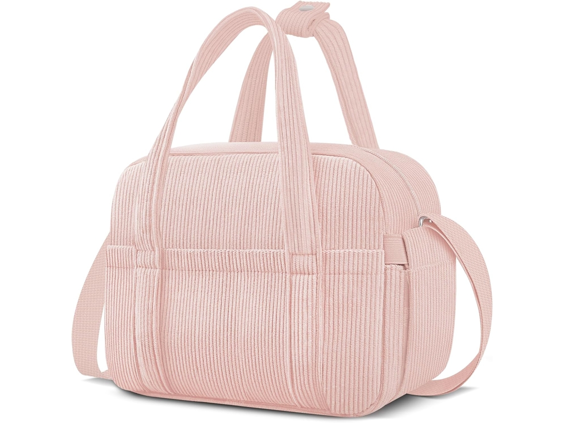 Lancheira Térmica Fofa na Cor Rosa, Modelo Manchester, com Alça de Ombro, Reutilizável, À Prova de Vazamentos e Portátil BRILVIBERA