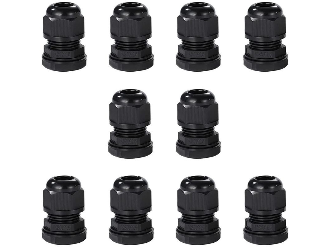Conector de cabos 2026 M20 com 10 gaxetas impermeáveis em nylon para eletrônica e maquinaria S/MARCA