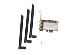 Placa De Rede Wi Fi Pcie X1 De 1750 Mbps Com 3 Antenas, Compatível Com Windows 7, 8 E 10. Aquaforge