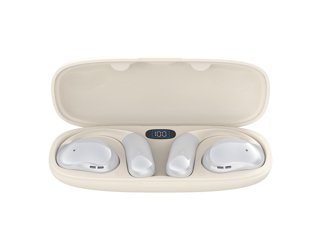 Fones De Ouvido Bluetooth Com Compartimento De Carregamento E Visor Digital VONKELIOS