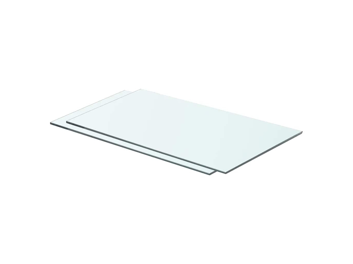 Vidaxl Prateleiras 2 Pcs 60x30 Cm Vidro Transparente